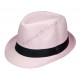 Chapeau style borsalino rose clair.