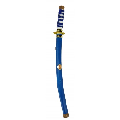 Épée de ninja bleue en plastique pour enfant.