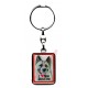 Porte clef métal J'aime mon Akita Inu