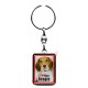 Porte clef métal J'aime mon Beagle