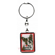 Porte clef chien J'aime mon Terrier de Boston