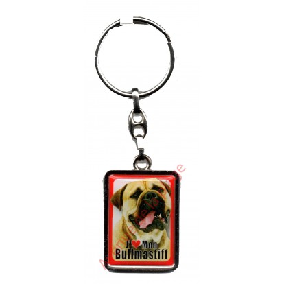 Porte clef chien J'aime mon Bullmastiff