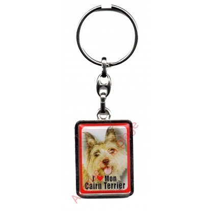 Porte clef chien J'aime mon Cairn Terrier