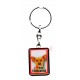 Porte clef chien J'aime mon Chihuahua marron.
