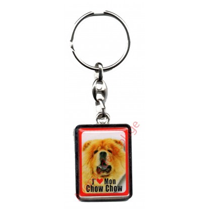 Porte clef chien J'aime mon Chow Chow