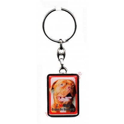 Porte clef J'aime mon Dogue de Bordeaux