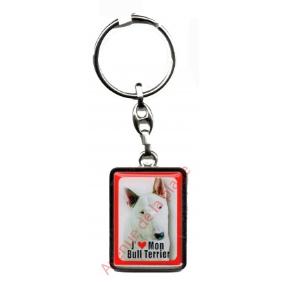 Porte clef J'aime mon Bull Terrier