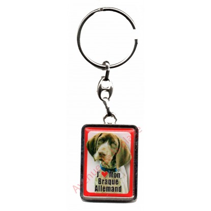 Porte clef J'aime mon Braque Allemand