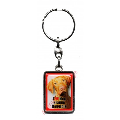 Porte clef J'aime mon Braque Hongrois