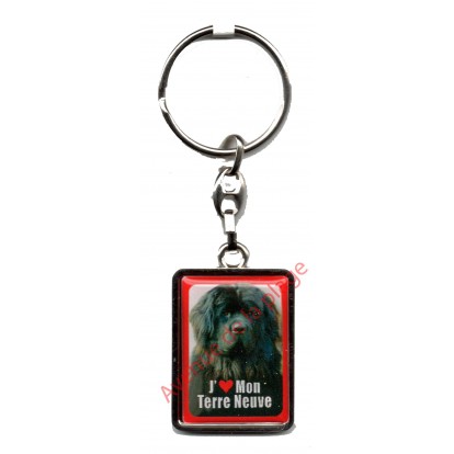 Porte clef J'aime mon Terre Neuve