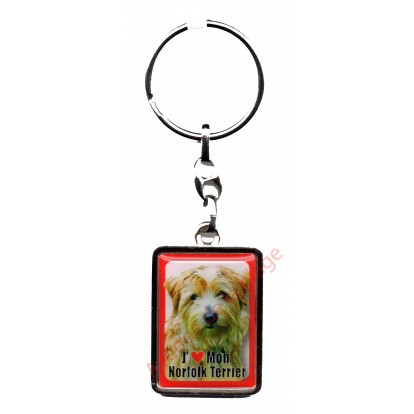 Porte clef J'aime mon Norfolk Terrier