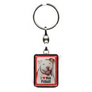 Porte clef J'aime mon Pitbull