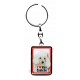 Porte clef J'aime mon Caniche blanc.