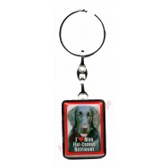 Porte clef J'aime mon Flat-coated retriever