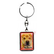 Porte clef J'aime mon Shar-Pei