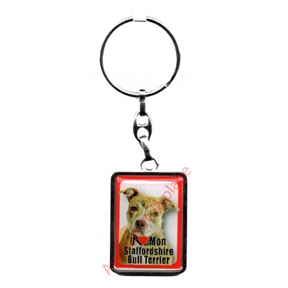 Porte clef J'aime mon Staffordshire Bull Terrier