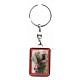 Porte clef J'aime mon Braque de Weimar