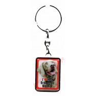 Porte clef J'aime mon Braque de Weimar