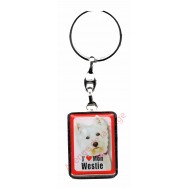 Porte clef J'aime mon Westie