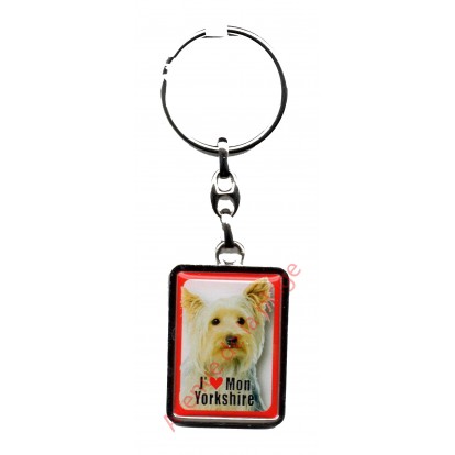 Porte clef J'aime mon Yorkshire