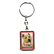 Porte clef J'aime mon American Staff