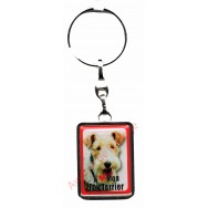 Porte clef J'aime mon Fox Terrier