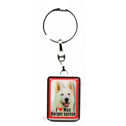 Porte clef J'aime mon Berger Suisse