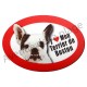 Magnet J'aime mon Terrier de Boston