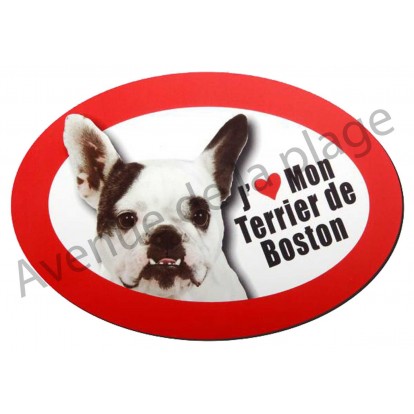 Magnet J'aime mon Terrier de Boston