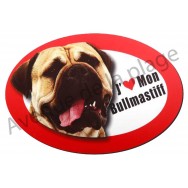 Magnet J'aime mon Bullmastiff