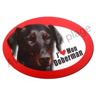 Magnet J'aime mon Doberman