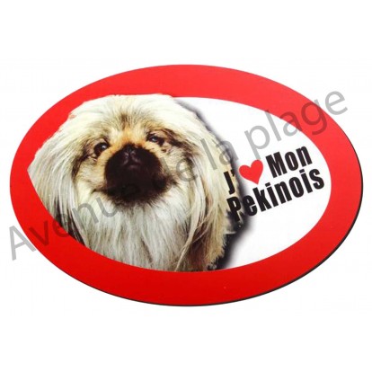 Magnet J'aime mon Pekinois