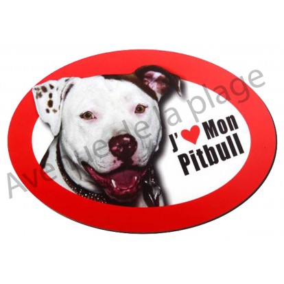 Magnet J'aime mon Pitbull