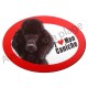 Magnet J'aime mon Caniche noir