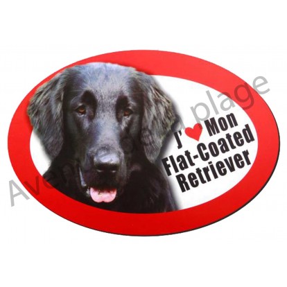 Magnet J'aime mon Flat-Coated Retriever