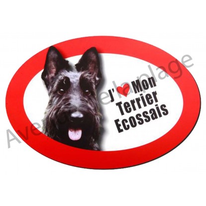 Magnet J'aime mon Terrier Ecossais