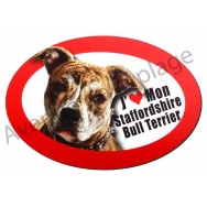 Magnet J'aime mon Staffordshire Bull Terrier