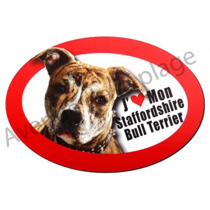 Magnet J'aime mon Staffordshire Bull Terrier