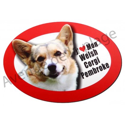 Magnet J'aime mon Welsh Corgi Pembroke
