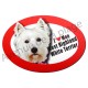 Magnet J'aime mon Westie
