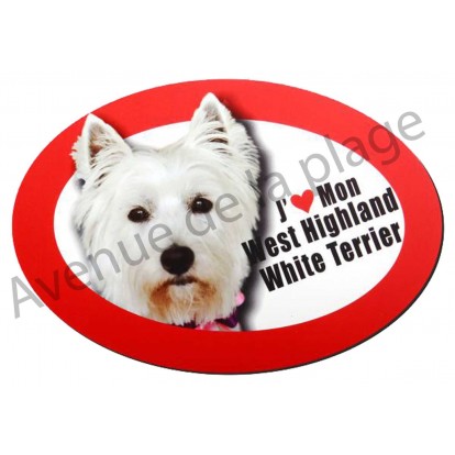 Magnet J'aime mon Westie