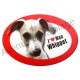 Magnet J'aime mon Whippet