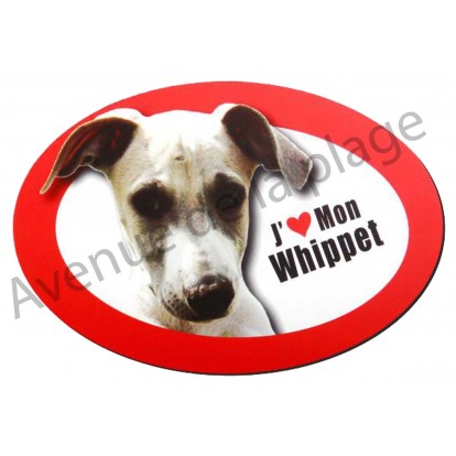 Magnet J'aime mon Whippet