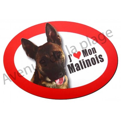 Magnet J'aime mon Malinois