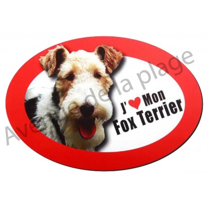 Magnet J'aime mon Fox Terrier