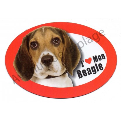 Magnet J'aime mon Beagle