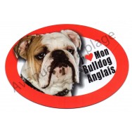 Magnet J'aime mon Bulldog Anglais