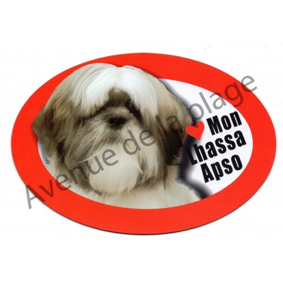 Magnet J'aime mon Lhassa Apso