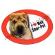 Magnet J'aime mon Shar Pei
