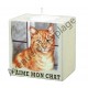 Bougeoir J'aime mon chat gingembre.